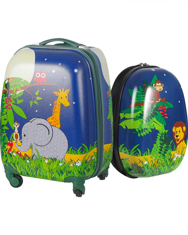 BoPeep 16''13'' 2PCS Kids Luggage Set Jungle