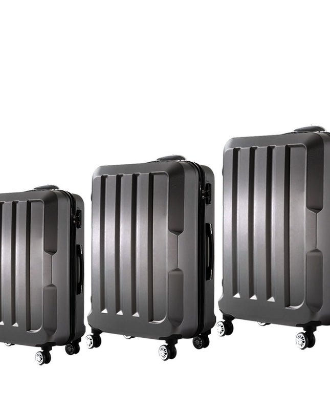 Slimbridge 20"24"28" 3PC Luggage Sets Dark Grey