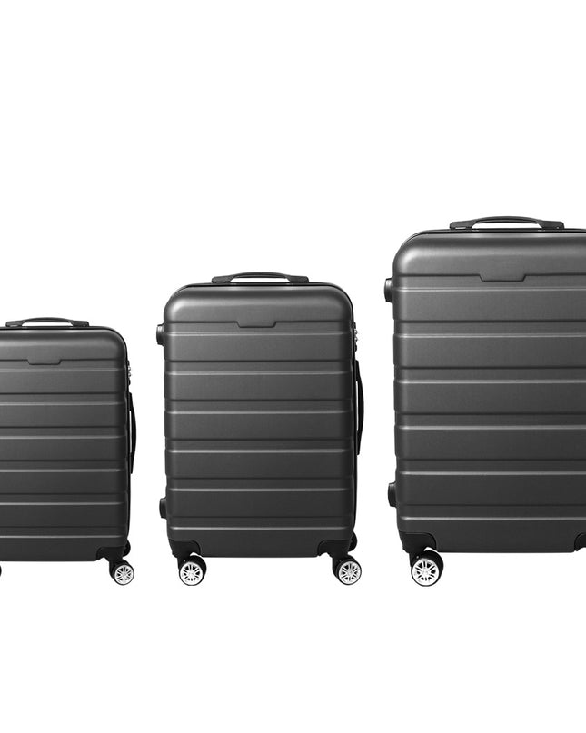 Slimbridge 3PC Luggage sets Suitcase Dark Grey