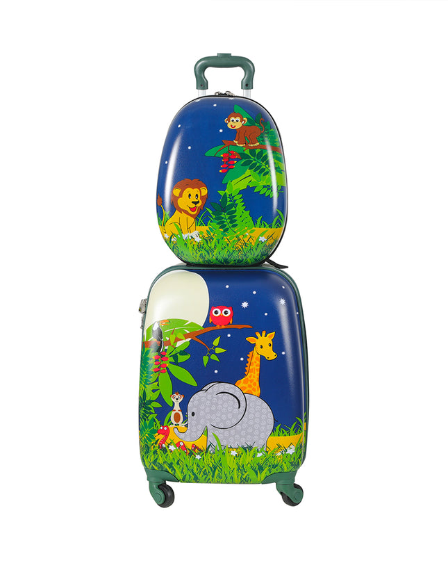 BoPeep 16''13'' 2PCS Kids Luggage Set Jungle