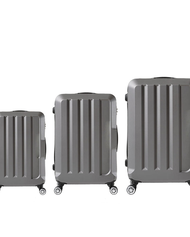 Slimbridge 20"24"28" 3PC Luggage Sets Dark Grey