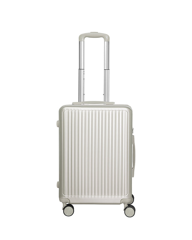 Slimbridge Luggage Suitcase Trolley White 2pc 14"+20"