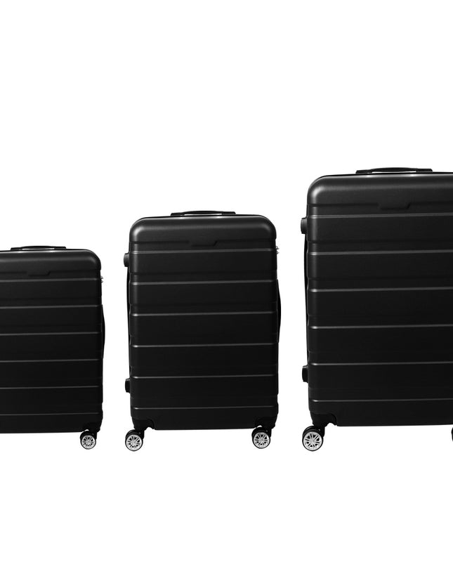 Slimbridge 3PC Luggage sets Suitcase Black