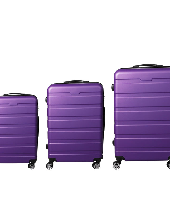 Slimbridge 3PC Luggage sets Suitcase Purple