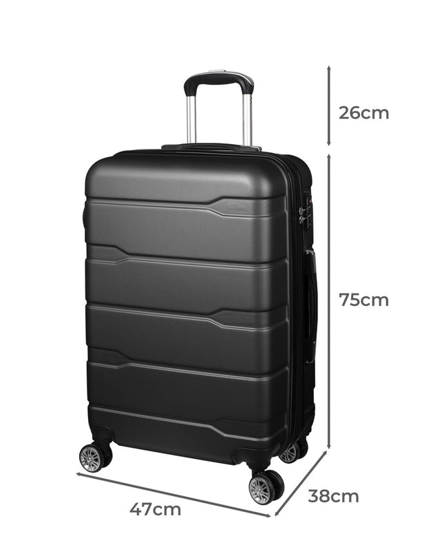 Slimbridge 28" Inch Expandable Luggage Black 28 inch