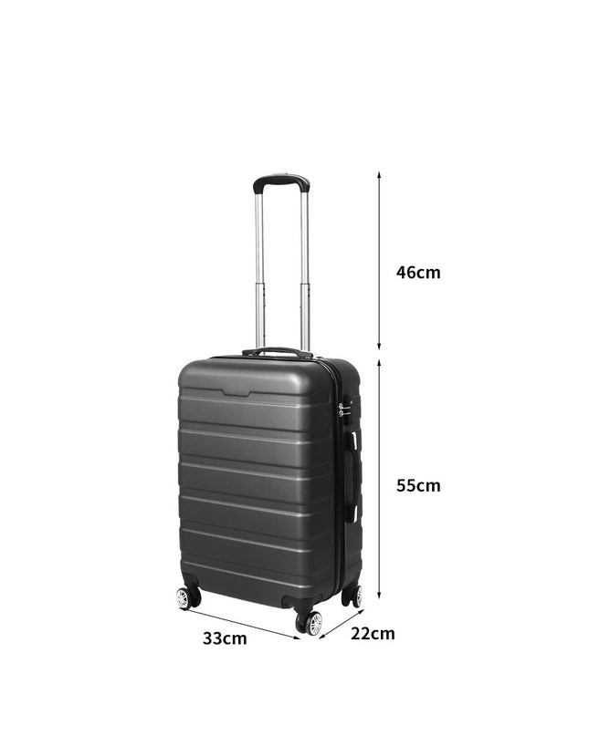 Slimbridge 20" Carry On Luggage Case Grey 20 inch