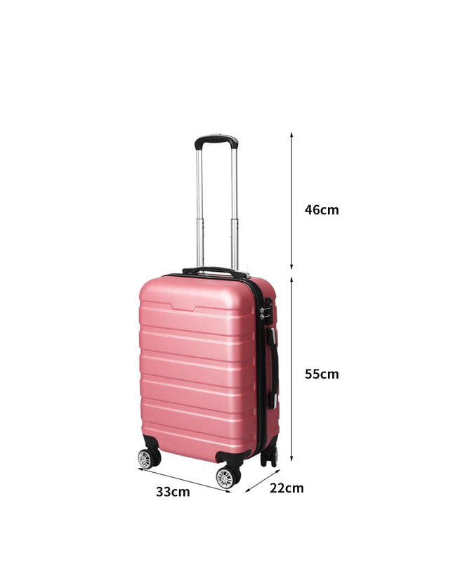 Slimbridge 20" Carry On Luggage Case Rose Gold 20 inch
