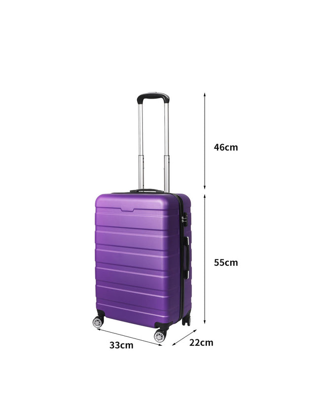 Slimbridge 20" Carry On Luggage Case Purple 20 inch