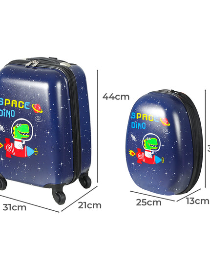 BoPeep 16''13'' 2PCS Kids Luggage Set Space Dino