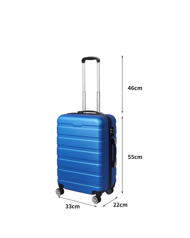Slimbridge 20" Carry On Luggage Case Blue 20 inch