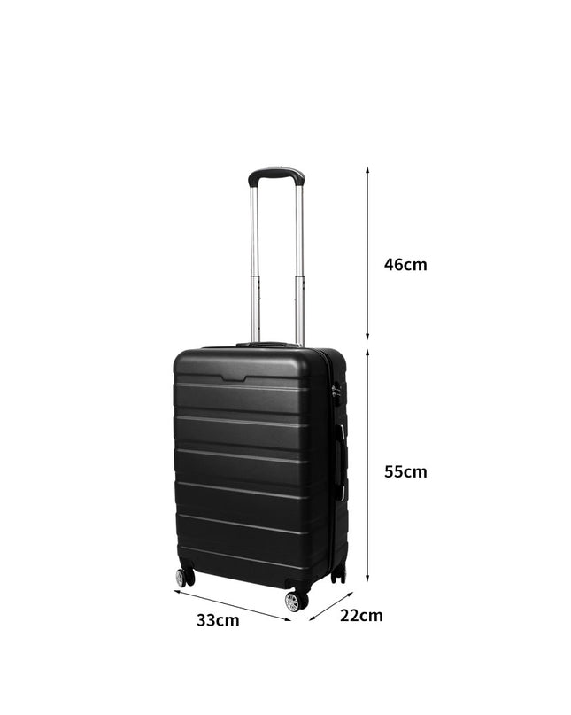 Slimbridge 20" Carry On Luggage Case Black 20 inch