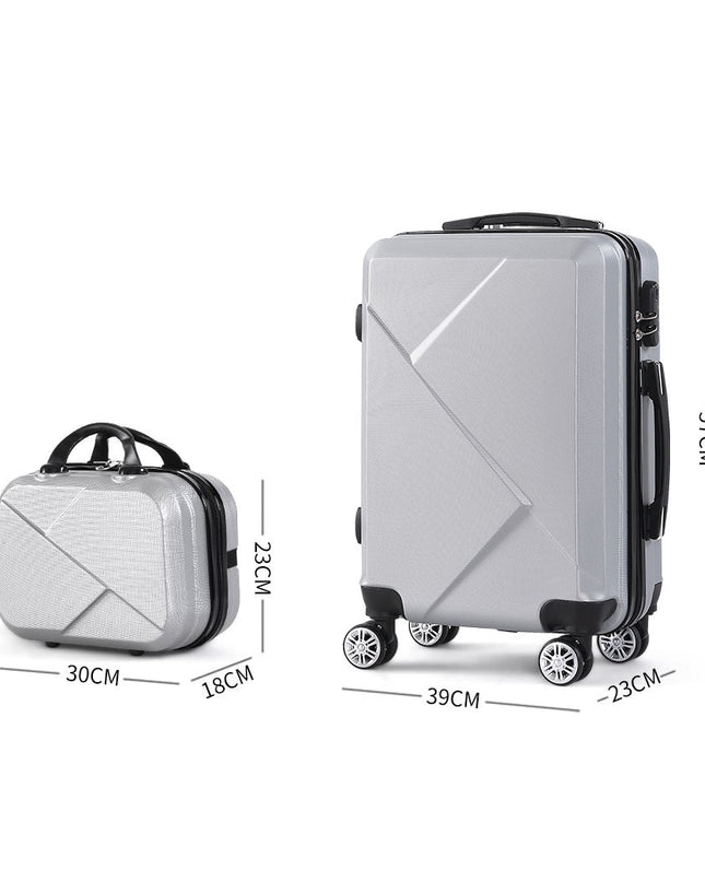 Slimbridge 2pcs 20"Travel Luggage Set Grey