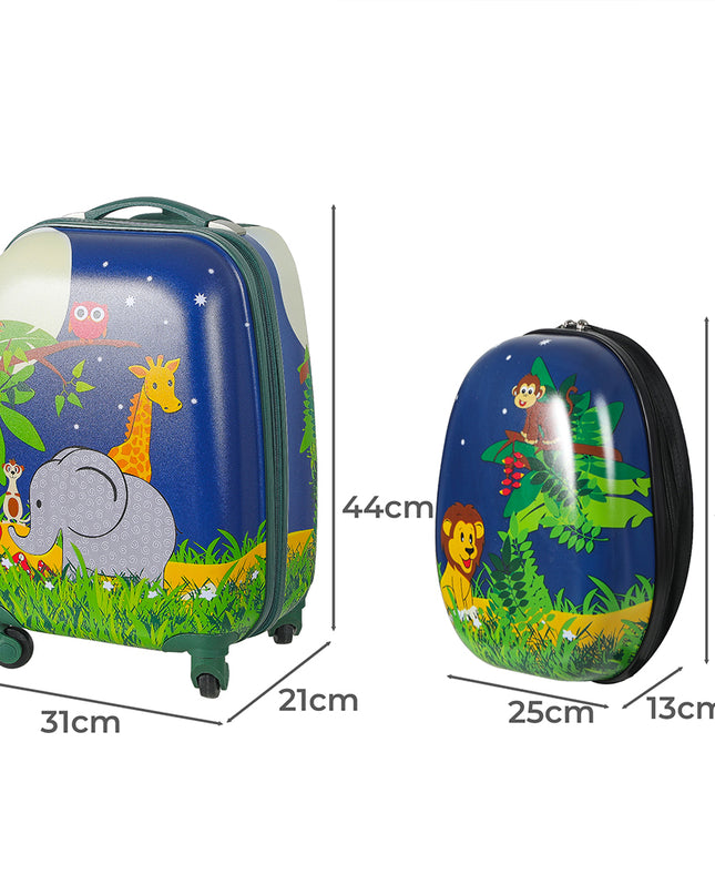 BoPeep 16''13'' 2PCS Kids Luggage Set Jungle