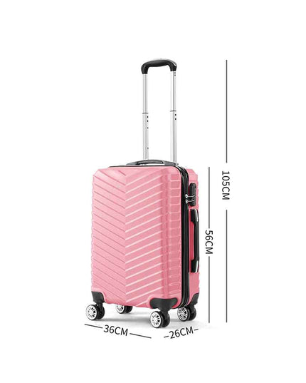 Slimbridge 20" Carry On Travel Luggage Rose 20 inch