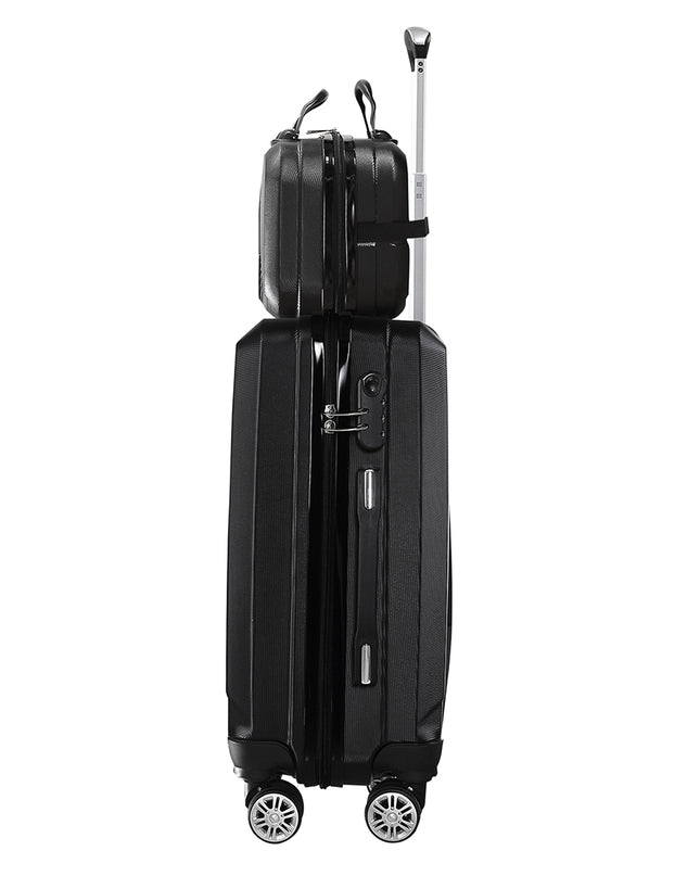 Slimbridge 2pcs 20"Travel Luggage Set Black