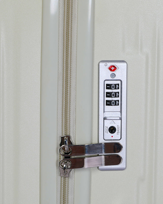 Slimbridge Luggage Suitcase Trolley White 3pc 20"+24"+28"