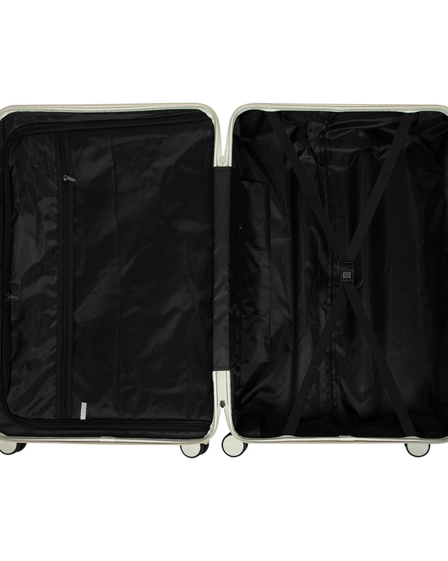 Slimbridge Luggage Suitcase Trolley White 3pc 20"+24"+28"
