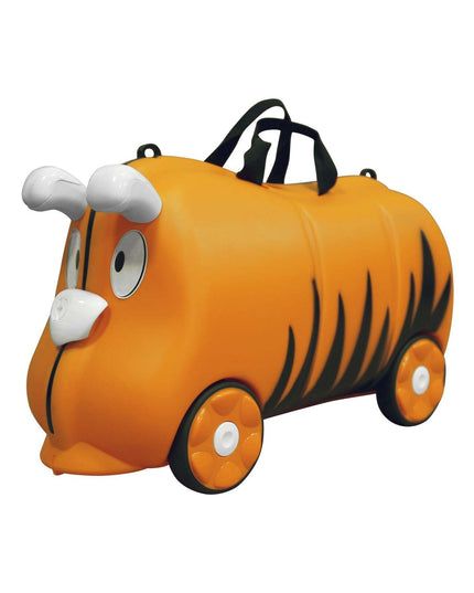 Kids 18L Travel Cabin Luggage w/ Trolley Ride On Wheel Suitcase (Orange)
